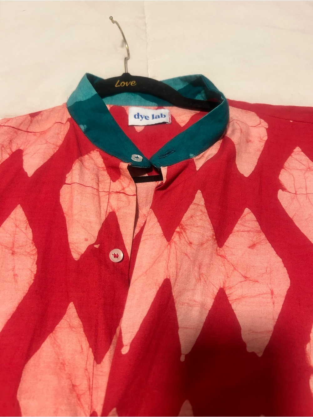 Multicolor Shirt Dress w/Kimono Sleeves from DyeLab (New with No Tags); Size M - Picture 7 of 7